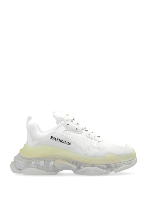 BALENCIAGA｜ (8064792 10J1 1000) BALENCIAGA Monday rubber-trimmed leather sneakers | NET-A-PORTER